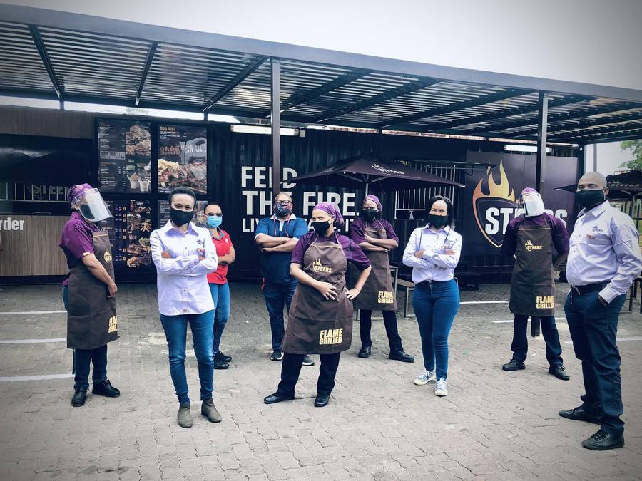 Branded Flame Grilled Events activation at a corporate function
