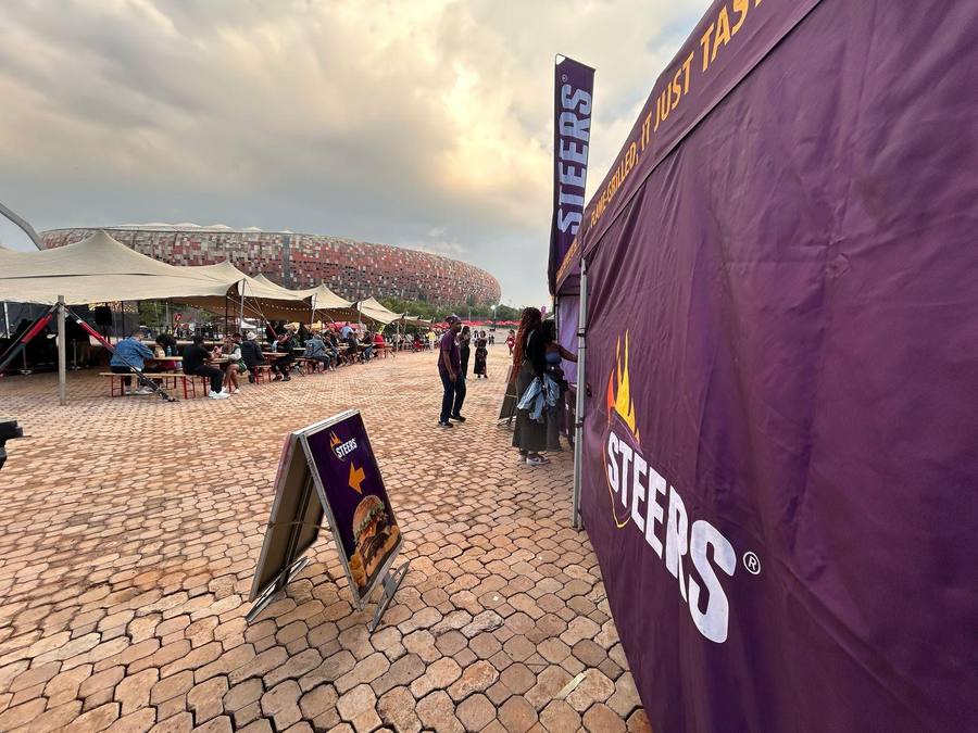 Flame Grilled Events stall outside FNB Stadium